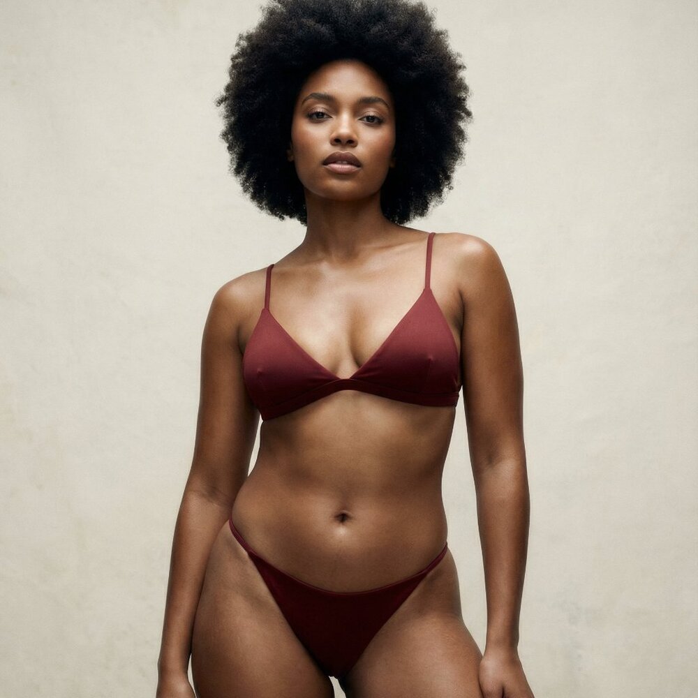 Elegant Maroon Bikini Set